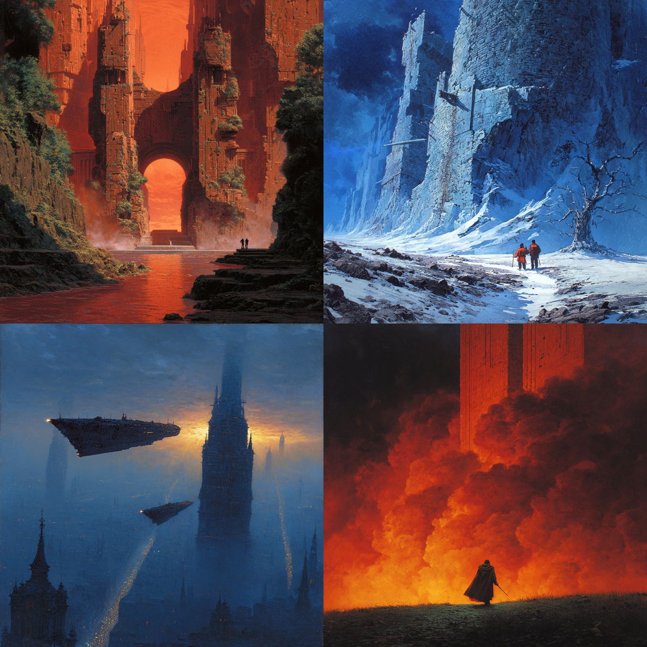 Les Edwards style, Midjourney V7, render 1 of 4