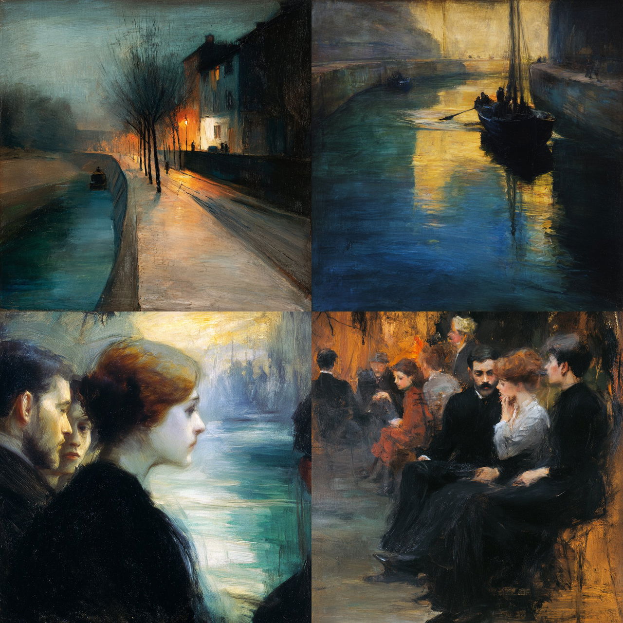 Lesser Ury style, Midjourney V7, render 1 of 4