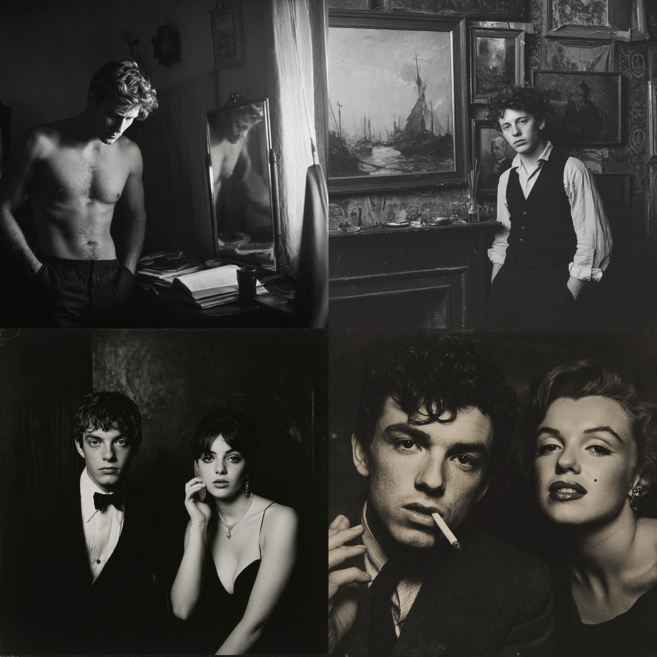 Lewis Morley style, Midjourney V7, render 1 of 4