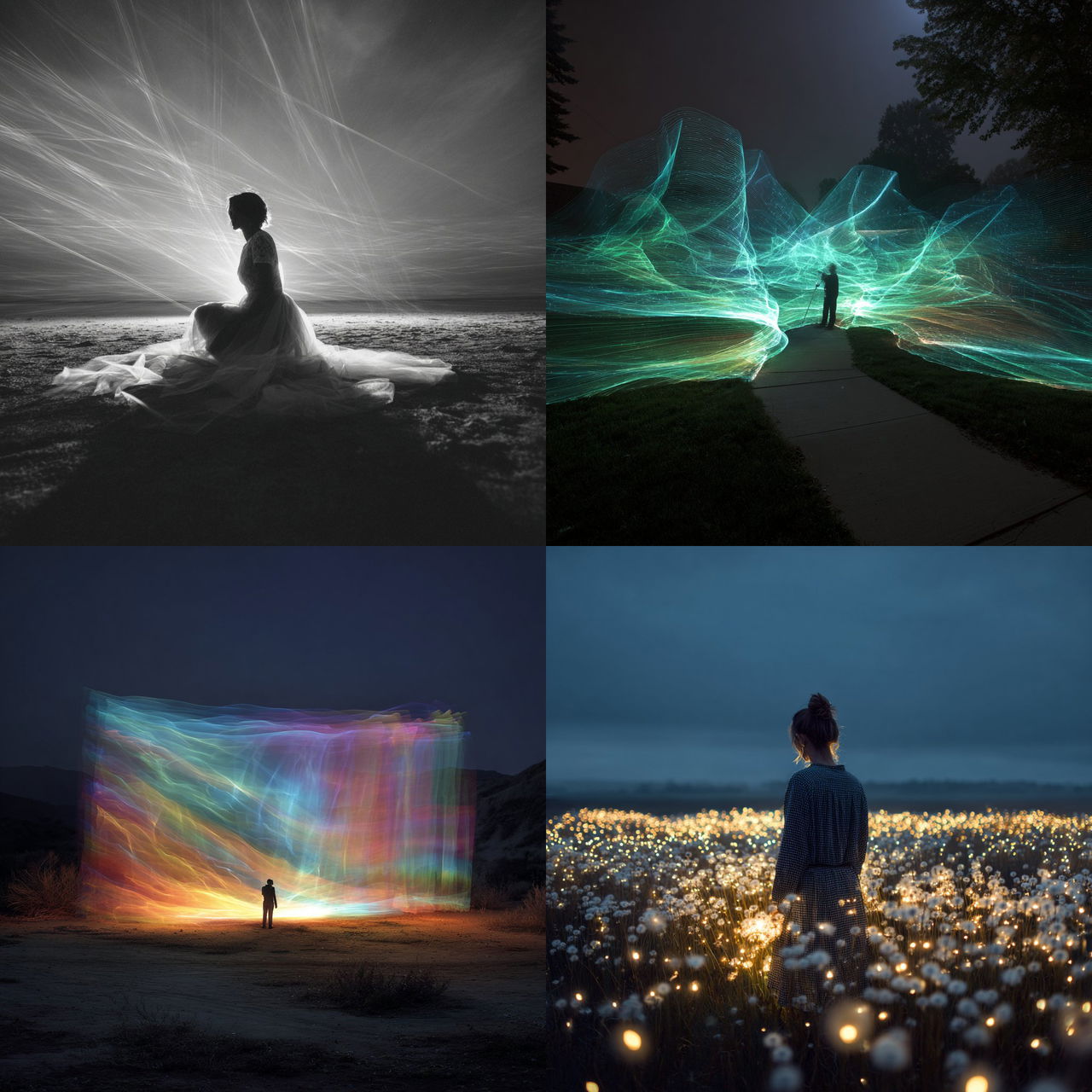 Light field photography style, Midjourney V7, render 1 of 4