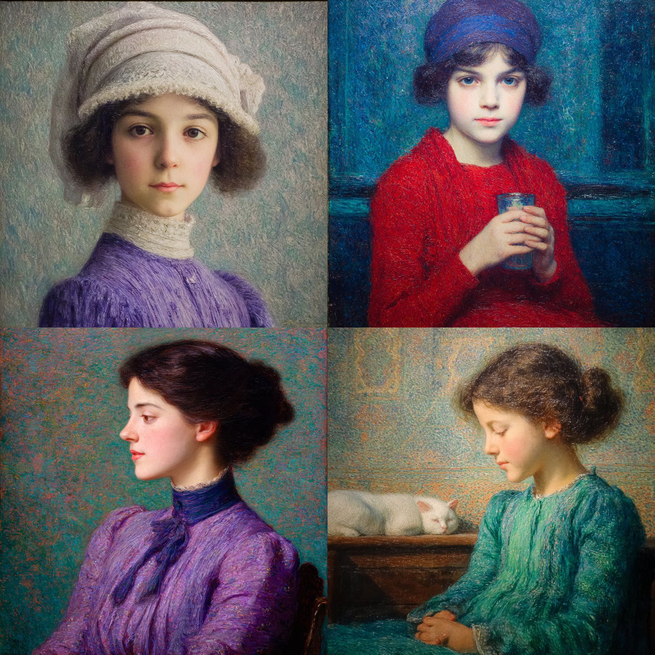Lilla Cabot Perry style, Midjourney V7, render 1 of 4