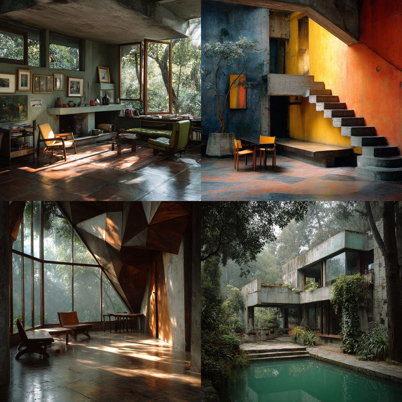 Lina Bo Bardi style, Midjourney V7, render 1 of 4