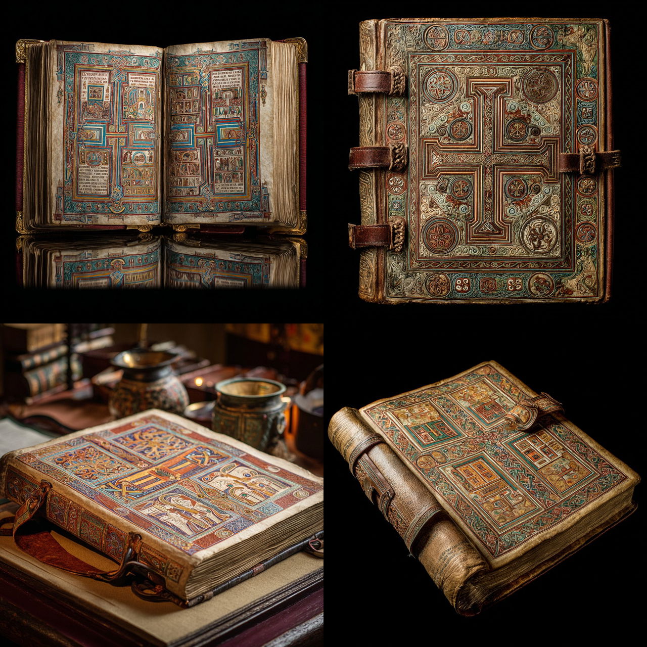 Lindisfarne Gospels style, Midjourney V7, render 1 of 4