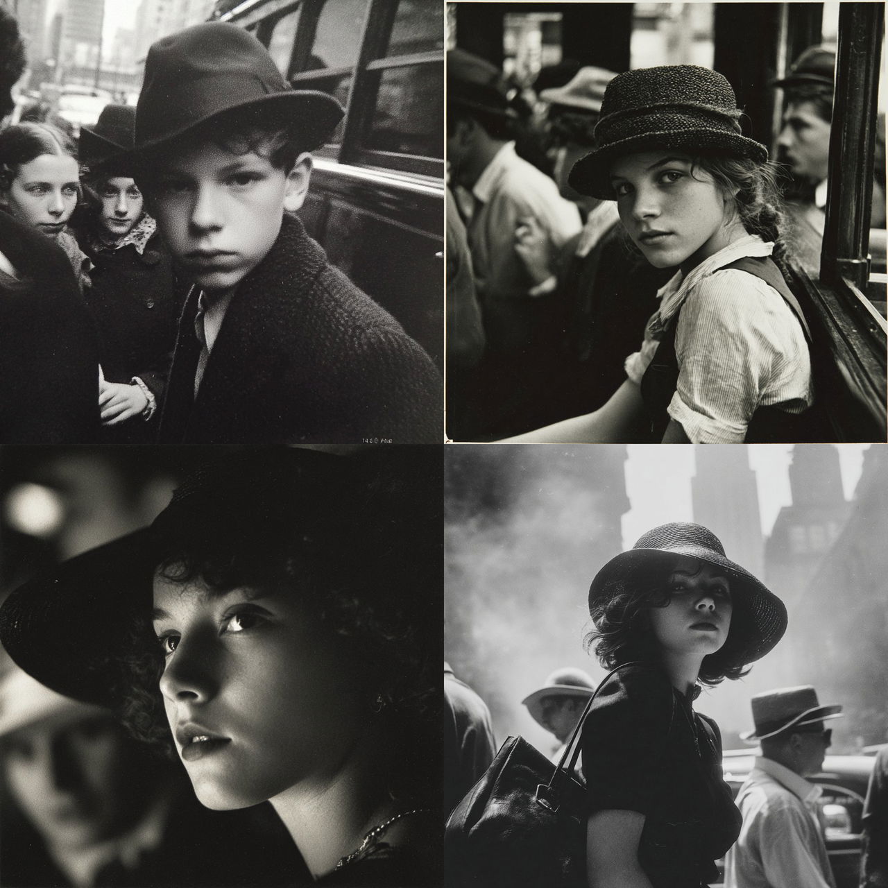 Lisette Model style, Midjourney V7, render 1 of 4