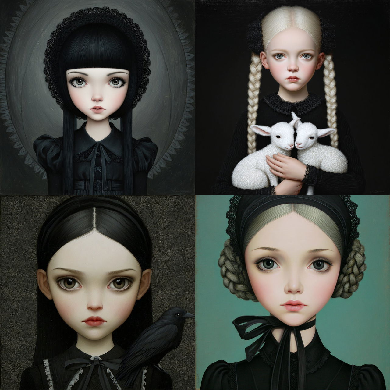 Lori Earley style, Midjourney V7, render 1 of 4