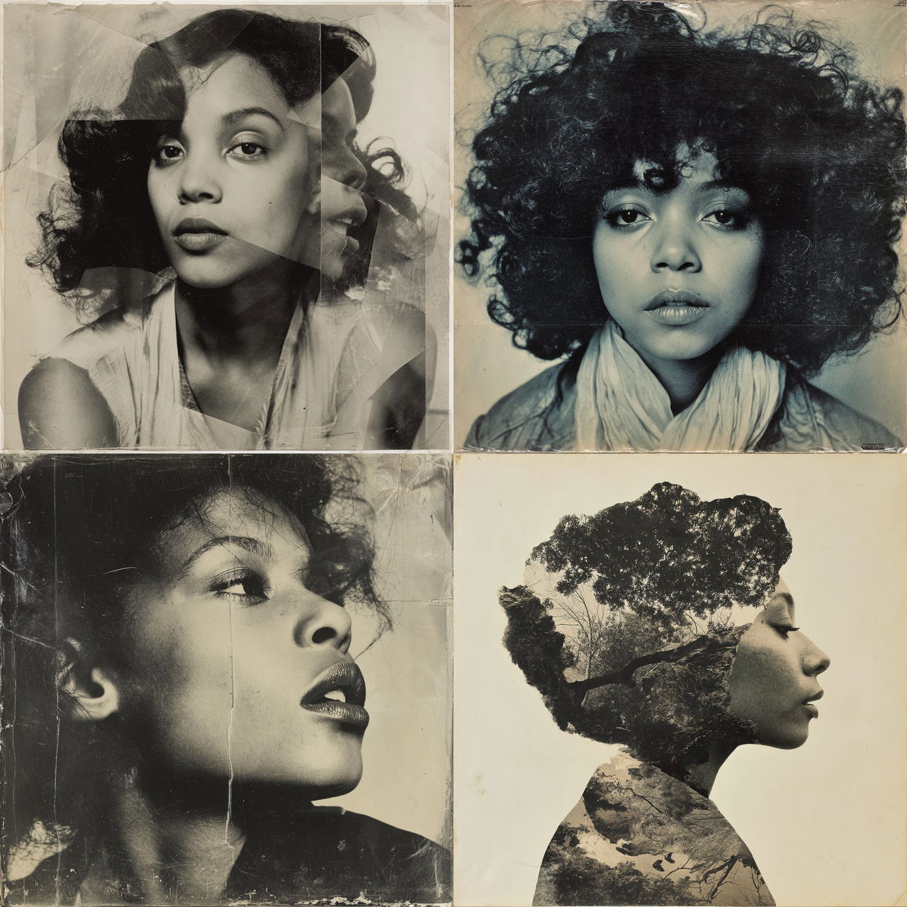 Lorna Simpson style, Midjourney V7, render 1 of 4