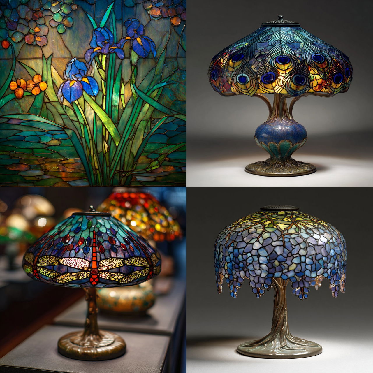 Louis Comfort Tiffany style, Midjourney V7, render 1 of 4