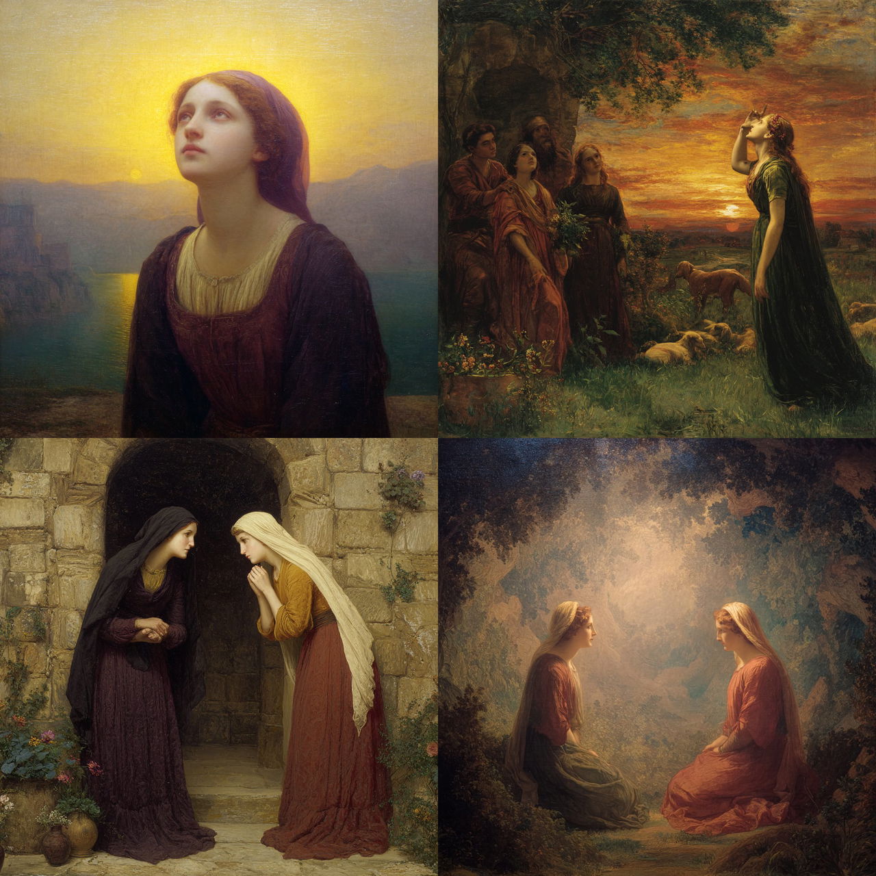 Louis Janmot style, Midjourney V7, render 1 of 4