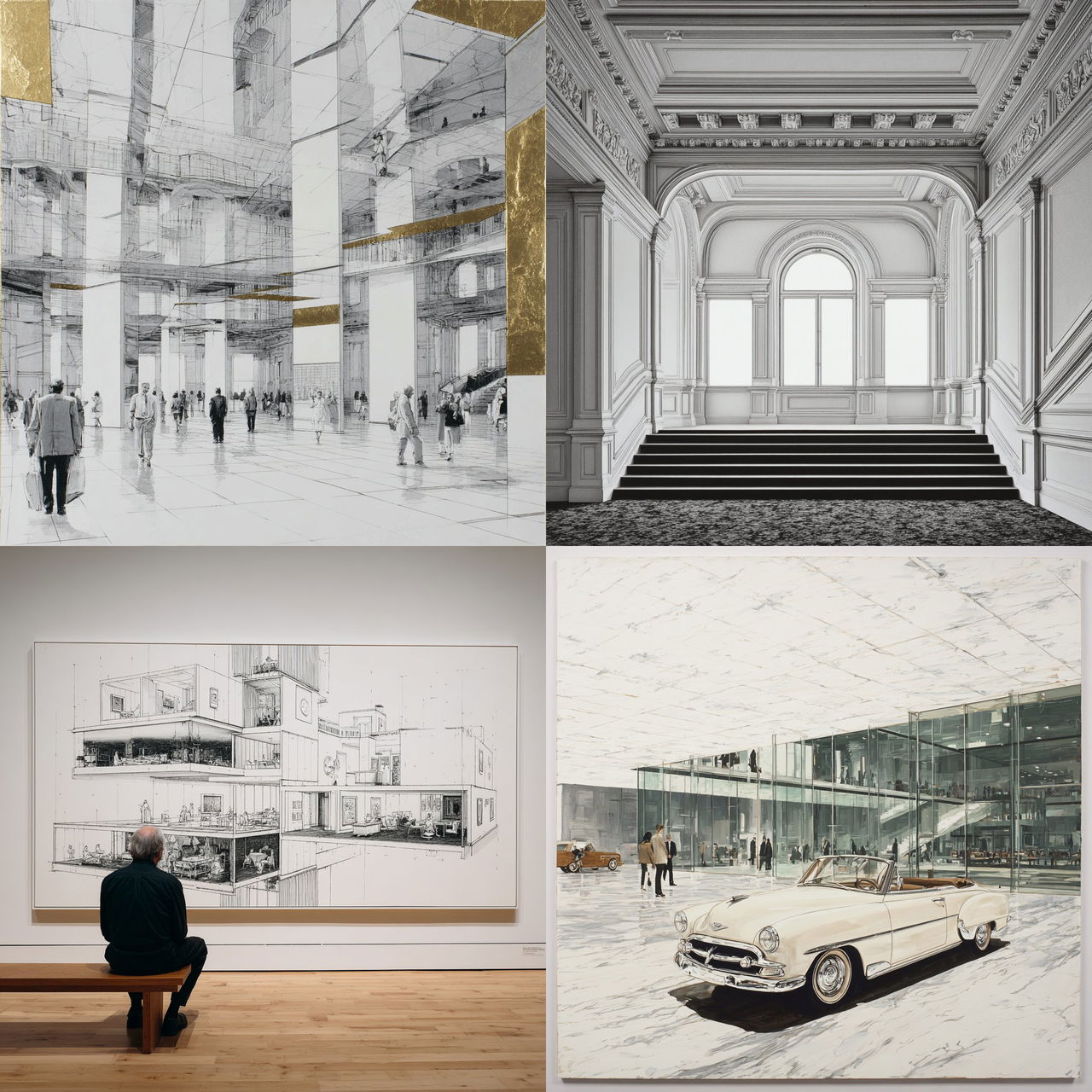 Louise Lawler style, Midjourney V7, render 1 of 4