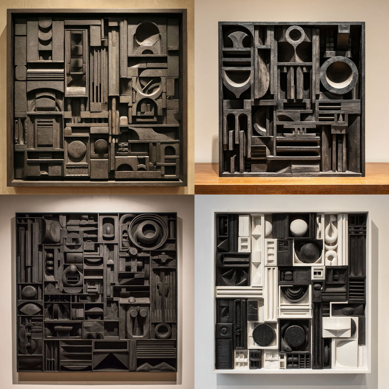 Louise Nevelson style, Midjourney V7, render 1 of 4