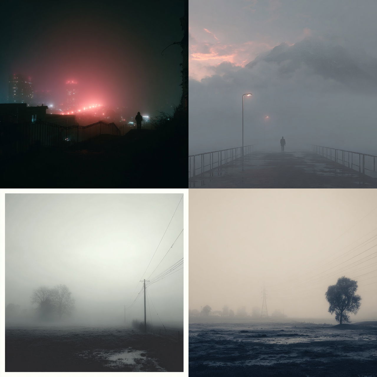 Low-hanging fog style, Midjourney V7, render 1 of 4