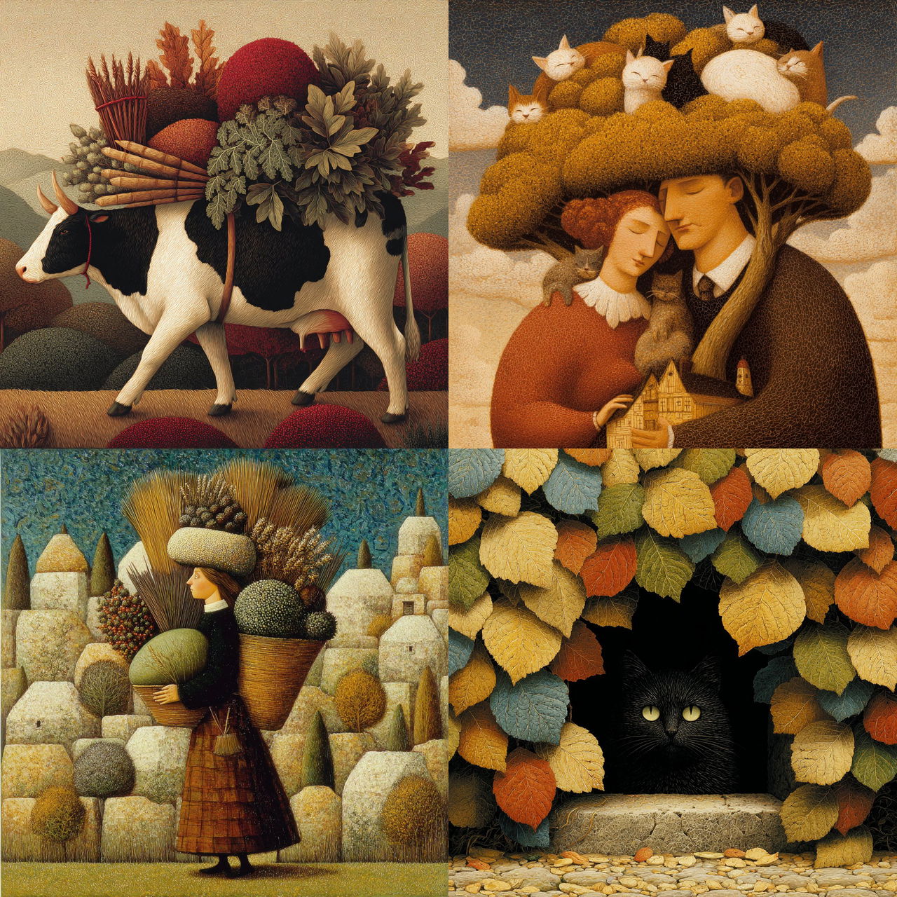 Lowell Herrero style, Midjourney V7, render 1 of 4