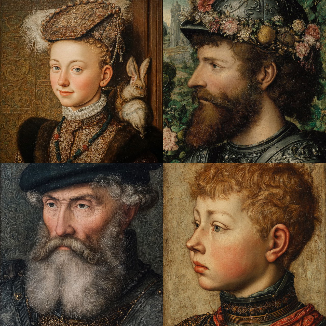 Lucas Cranach the Elder style, Midjourney V7, render 1 of 4