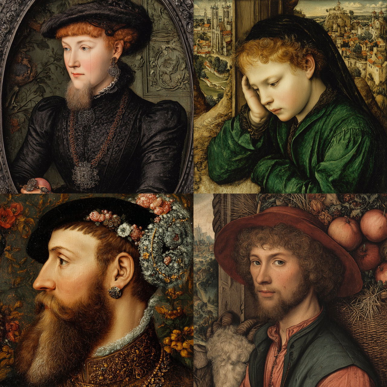 Lucas Cranach the Younger style, Midjourney V7, render 1 of 4