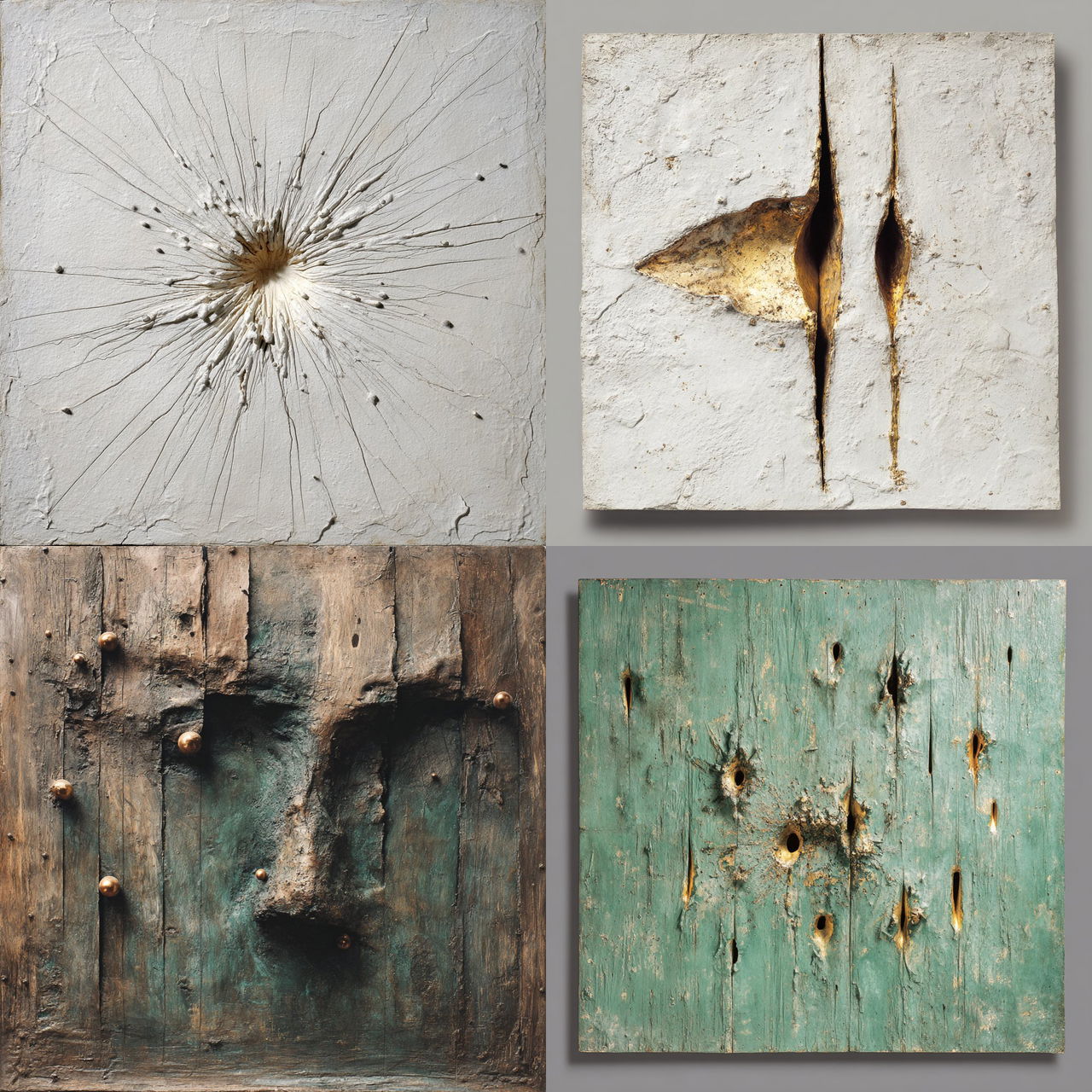 Lucio Fontana style, Midjourney V7, render 1 of 4