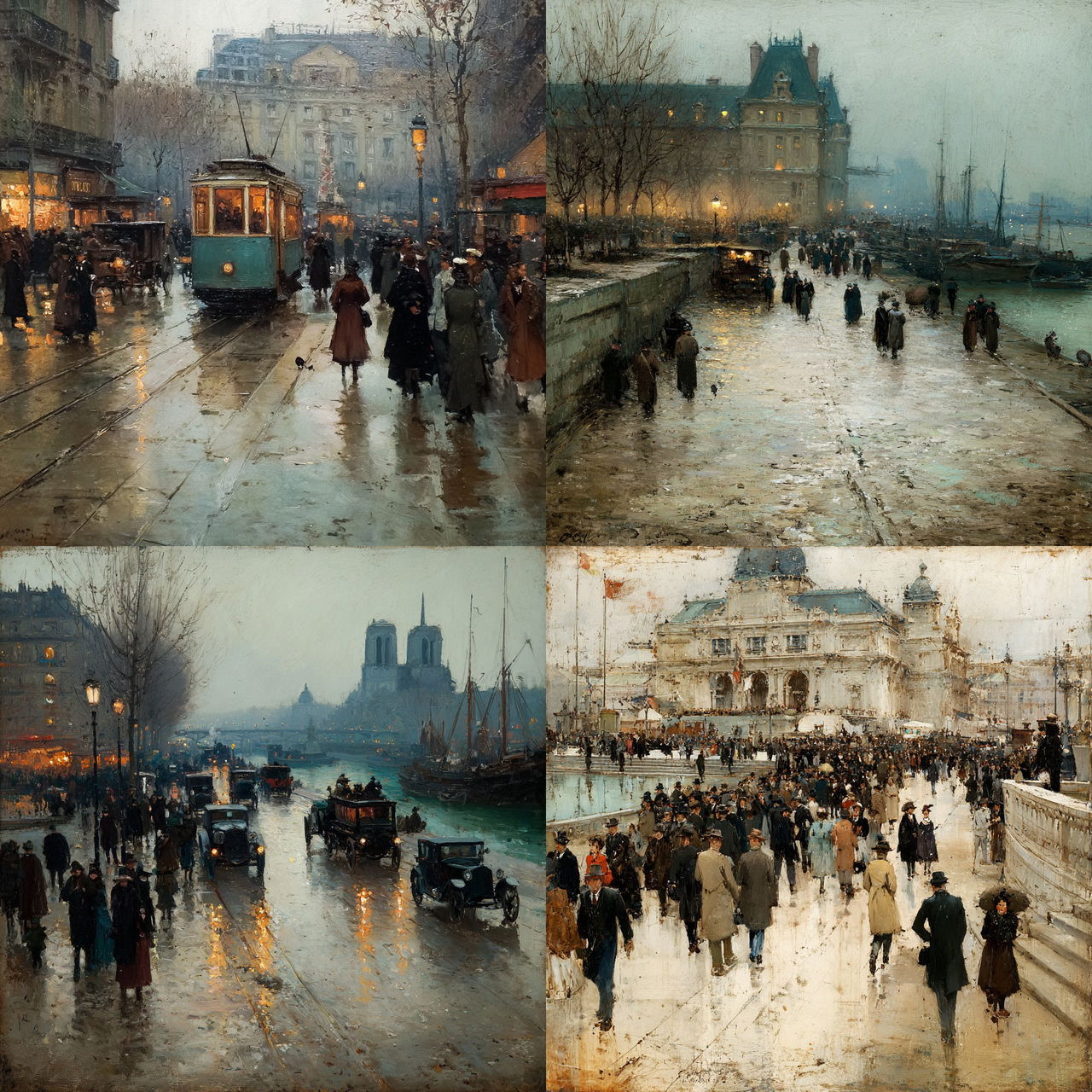 Luigi Loir style, Midjourney V7, render 1 of 4