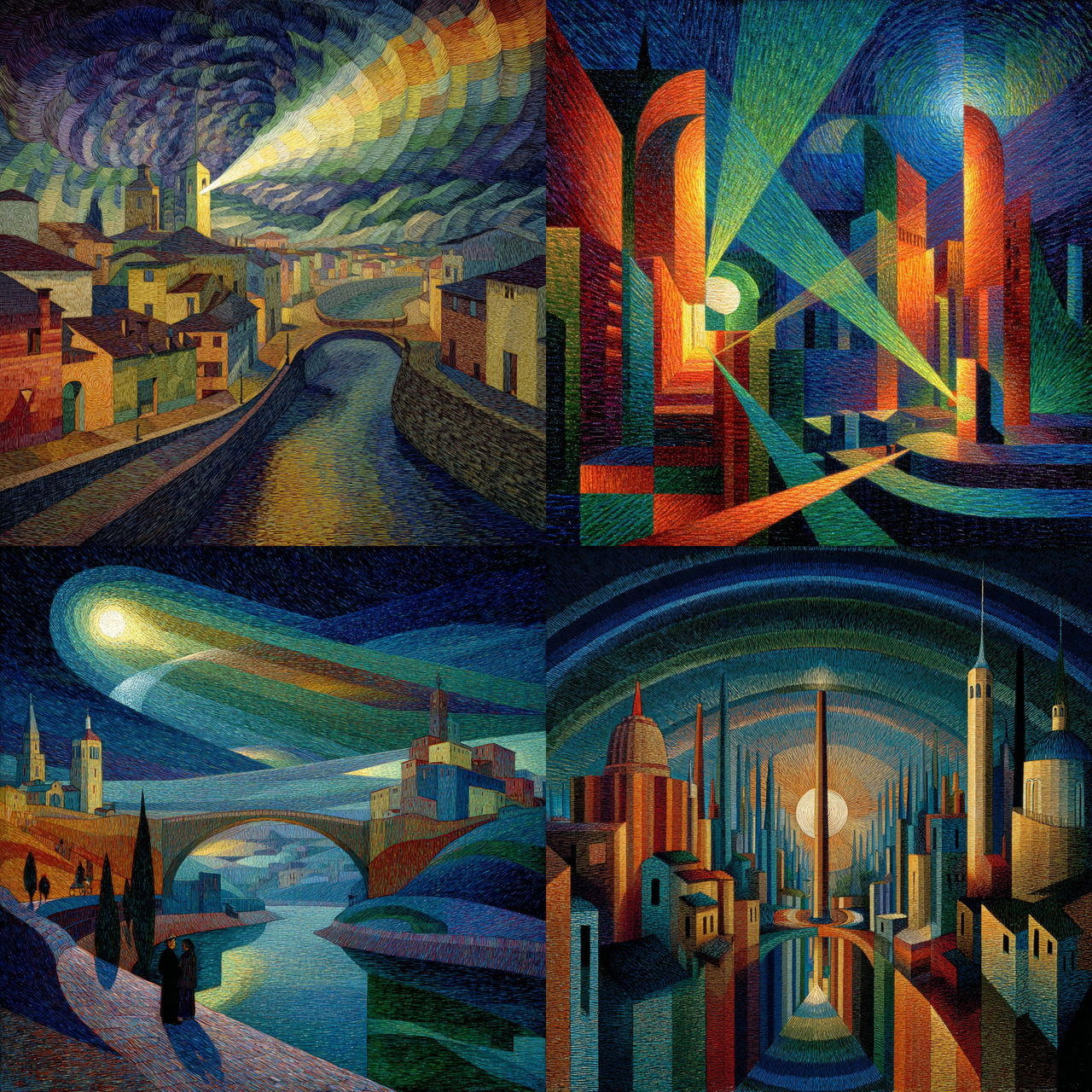Luigi Russolo style, Midjourney V7, render 1 of 4