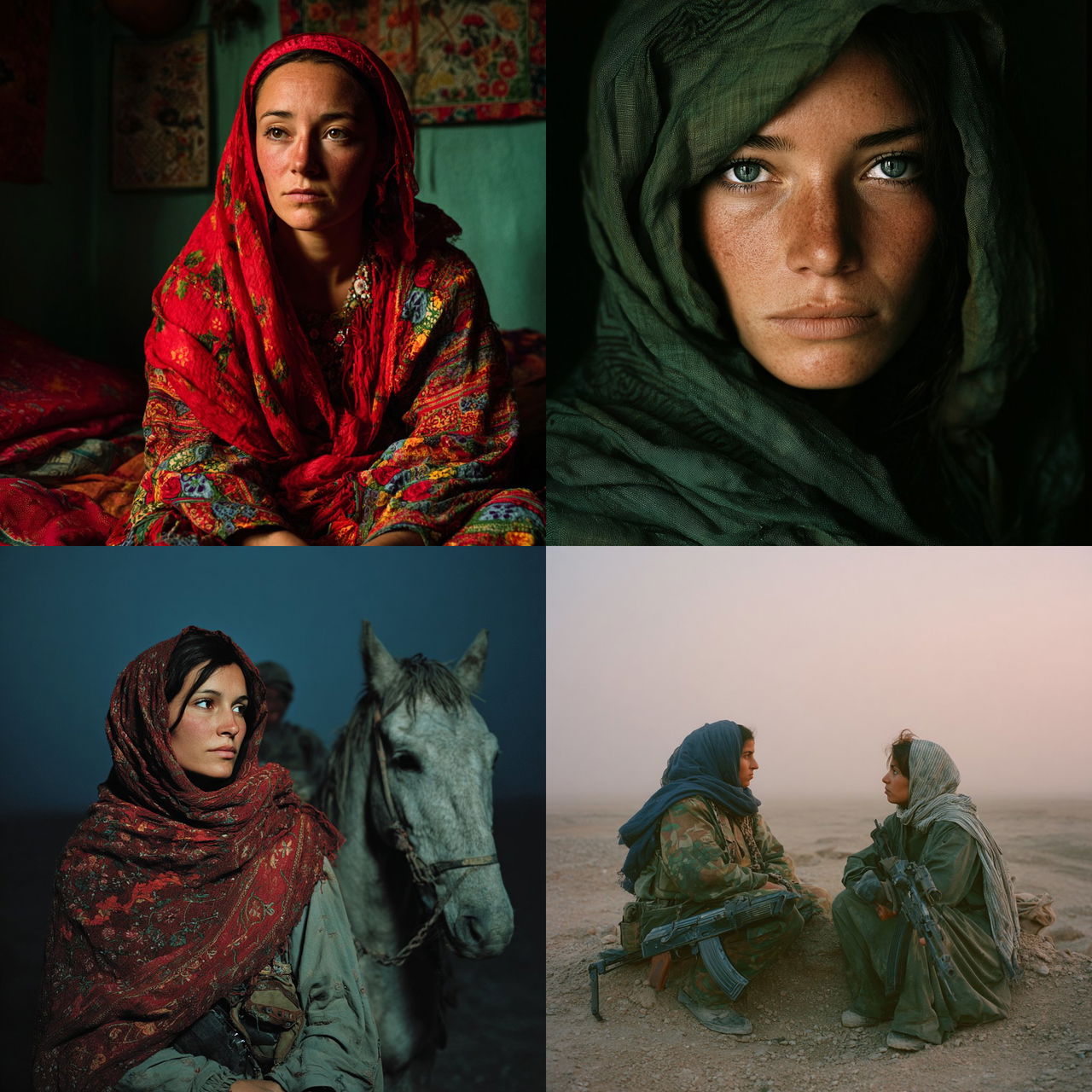 Lynsey Addario style, Midjourney V7, render 1 of 4