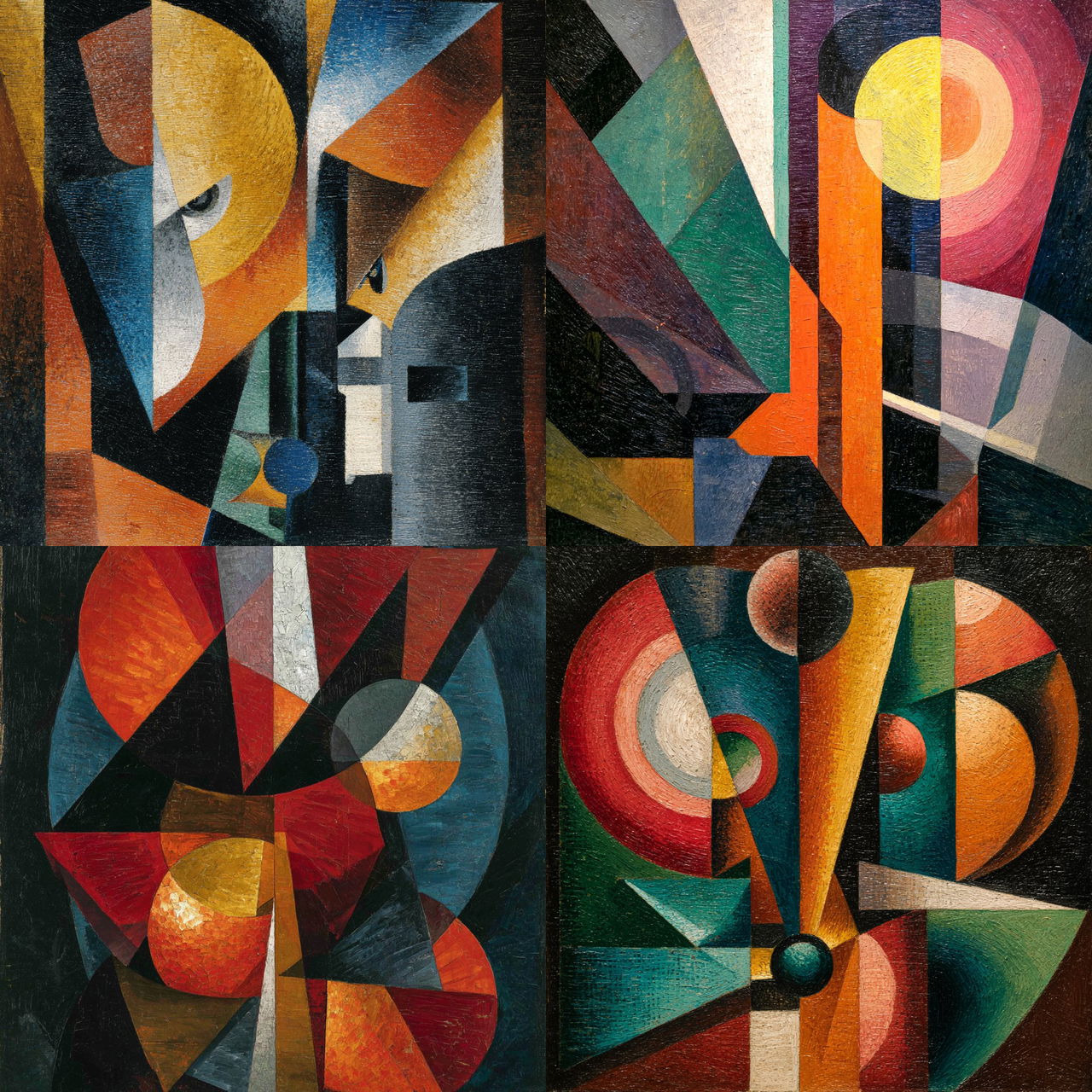 Lyubov Popova style, Midjourney V7, render 1 of 4