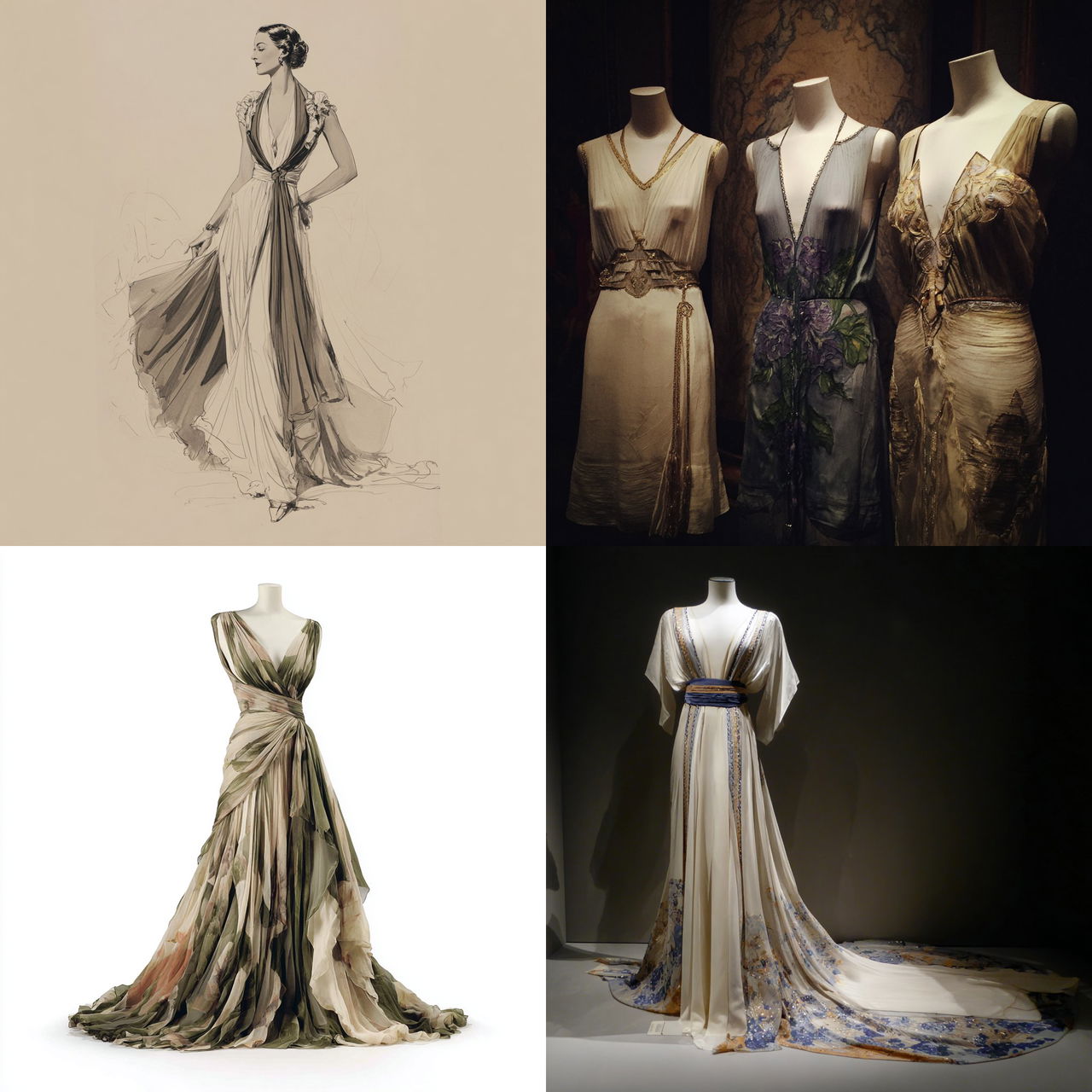 Madeleine Vionnet style, Midjourney V7, render 1 of 4