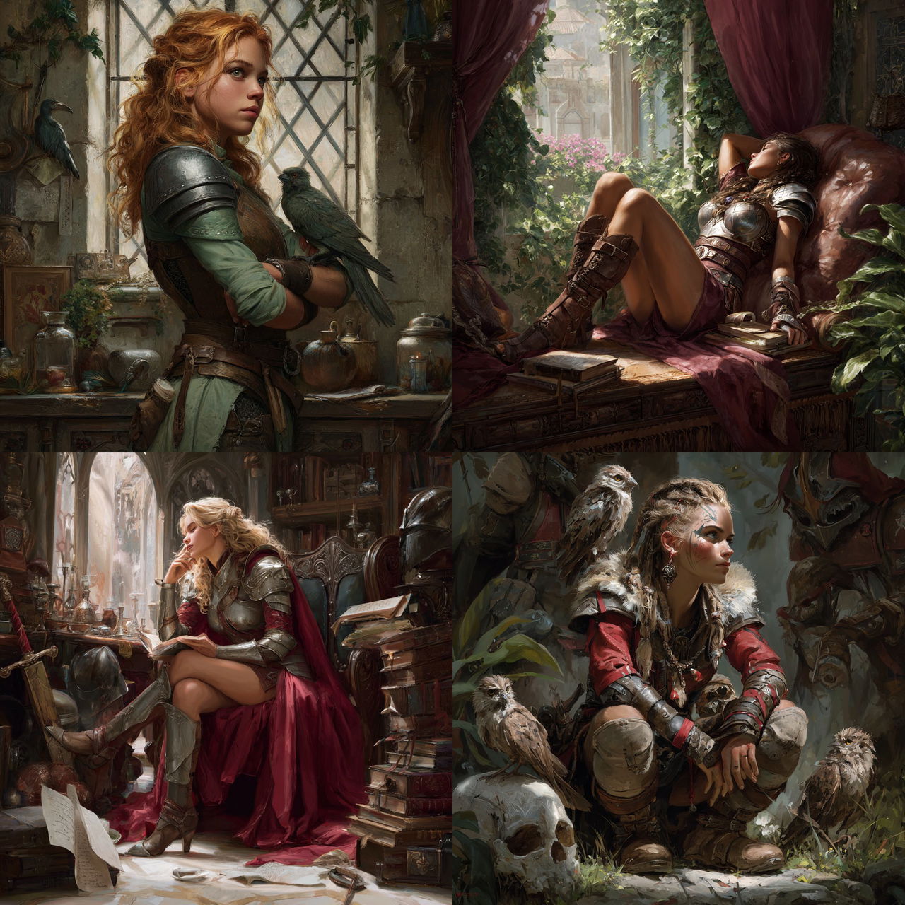 Magali Villeneuve style, Midjourney V7, render 1 of 4