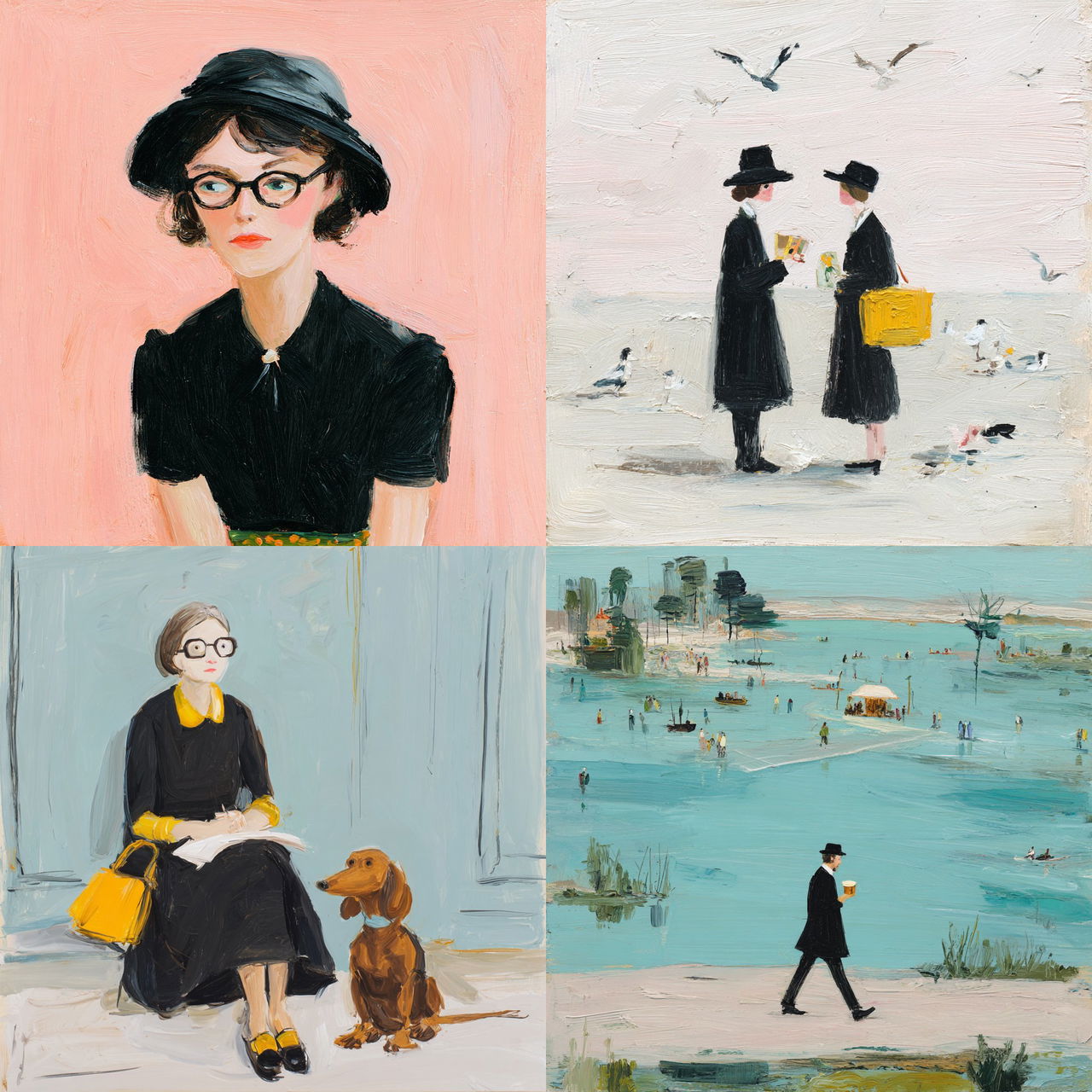 Maira Kalman style, Midjourney V7, render 1 of 4