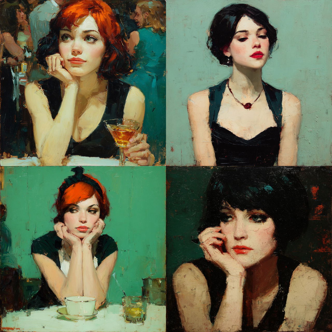 Malcolm Liepke style, Midjourney V7, render 1 of 4
