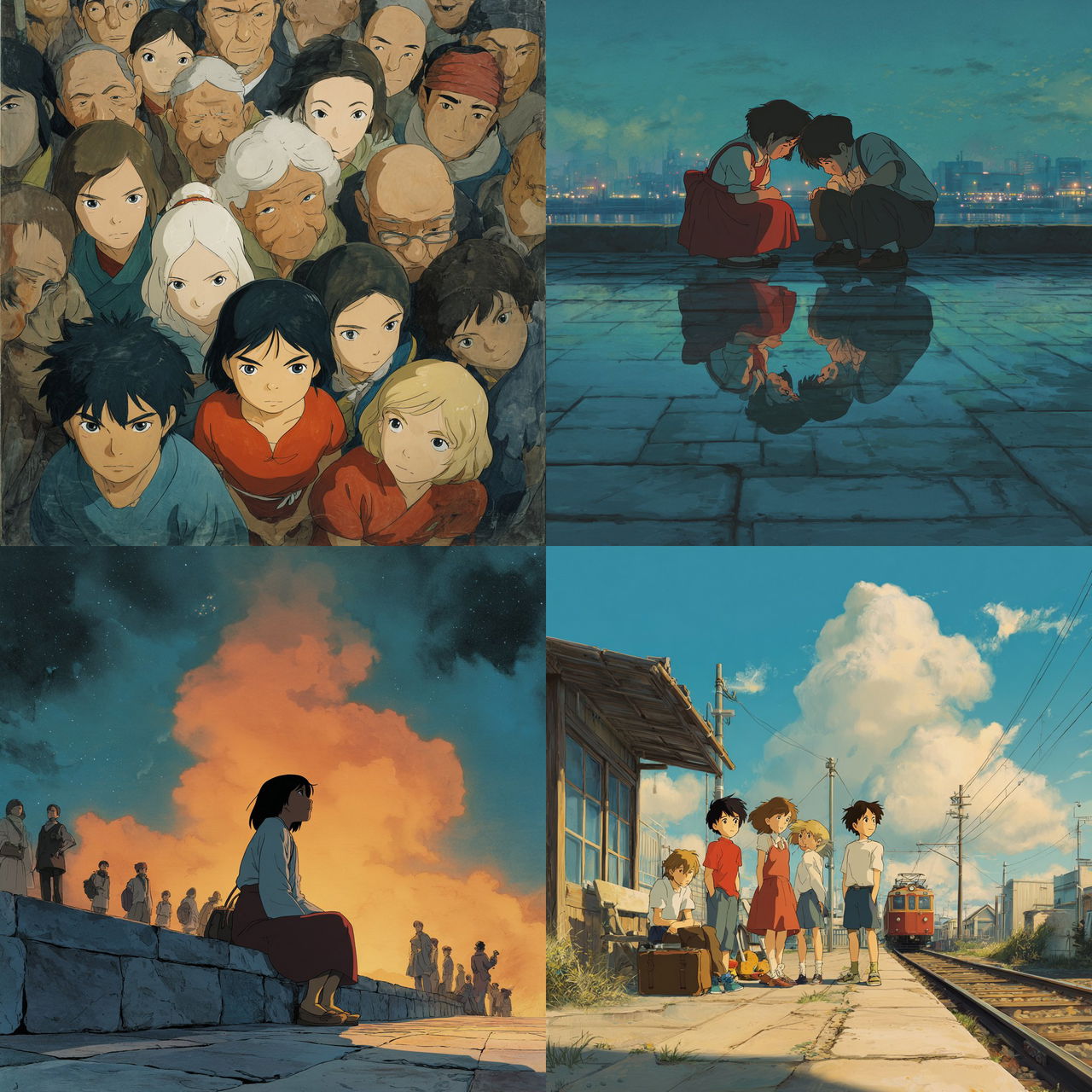 Mamoru Hosoda style, Midjourney V7, render 1 of 4