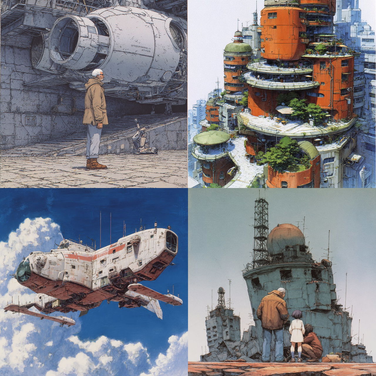 Mamoru Oshii style, Midjourney V7, render 1 of 4