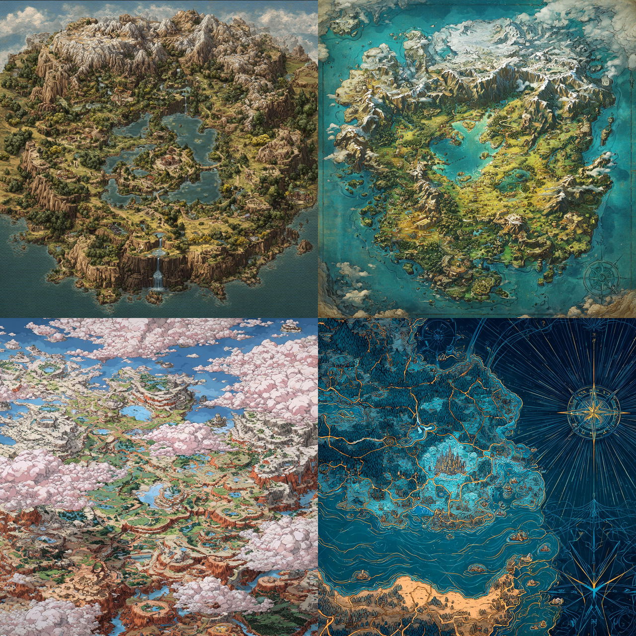 Map style, Midjourney V7, render 1 of 4
