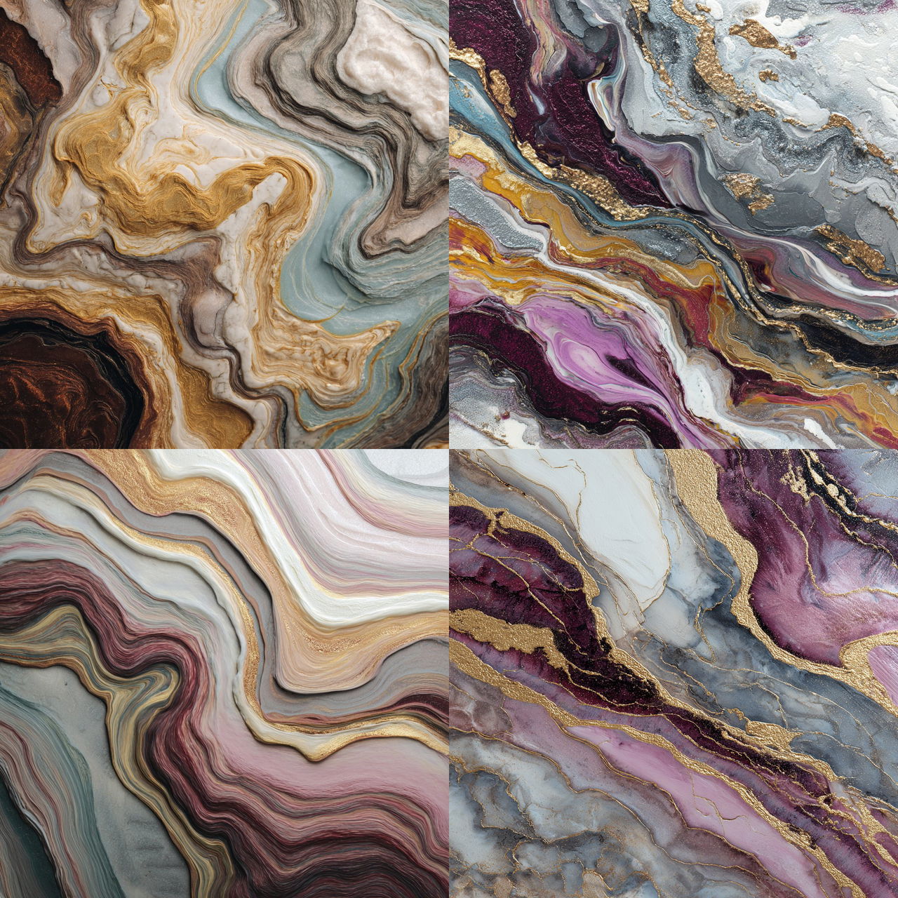 Marbled texture style, Midjourney V7, render 1 of 4