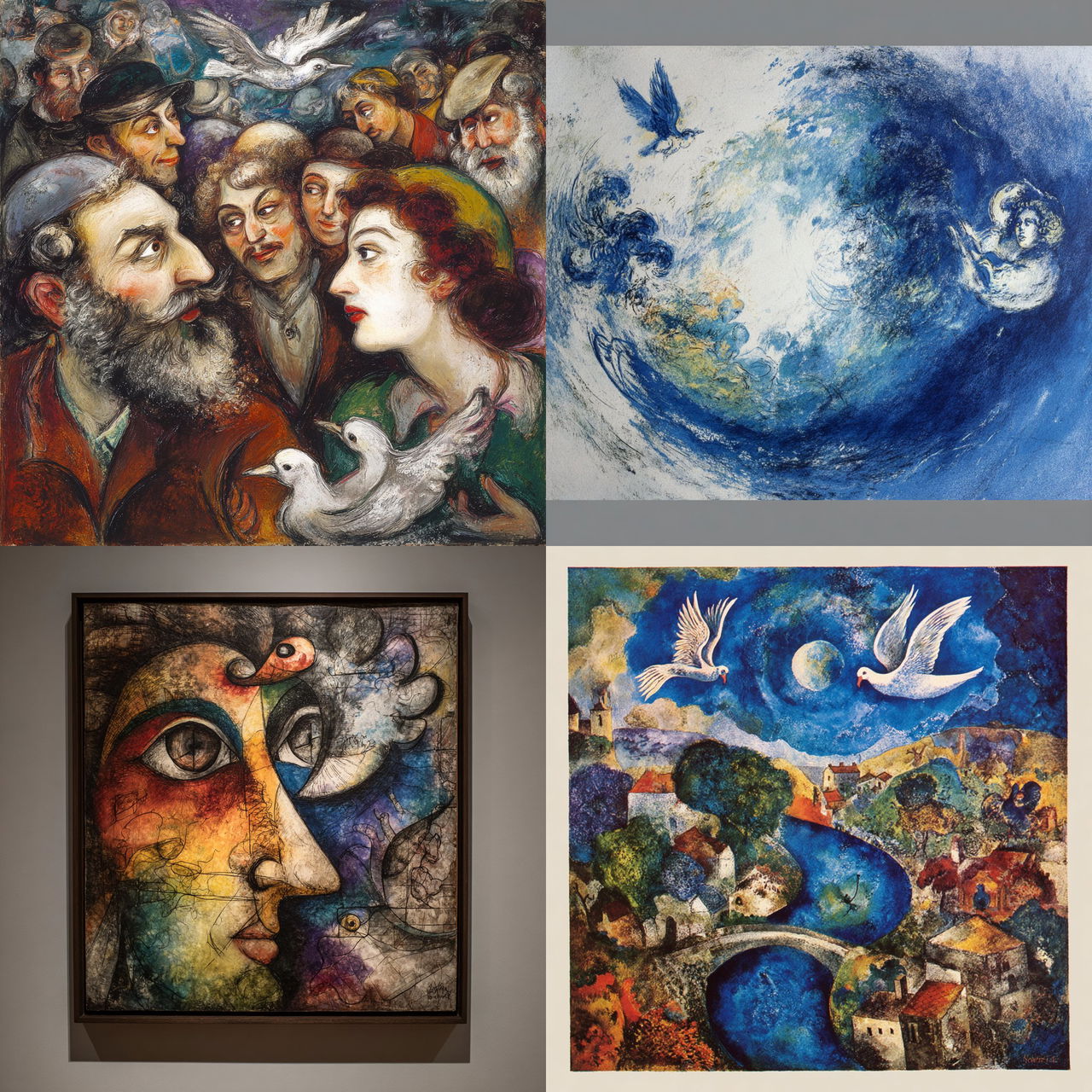 Marc Chagall style, Midjourney V7, render 1 of 4