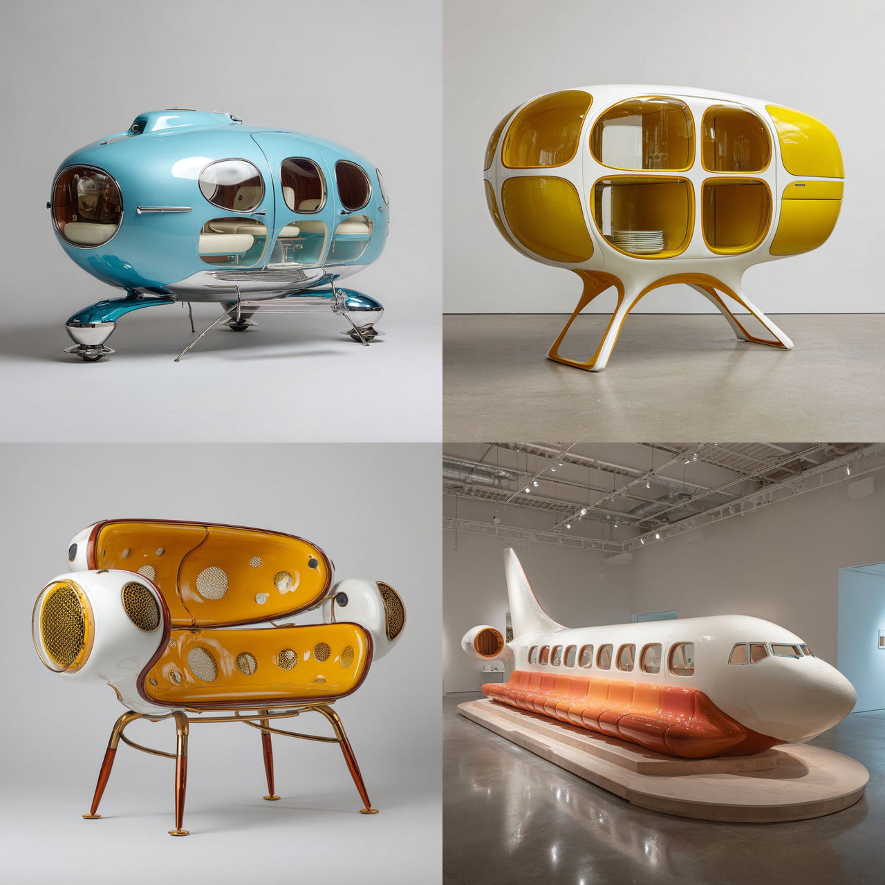 Marc Newson style, Midjourney V7, render 1 of 4
