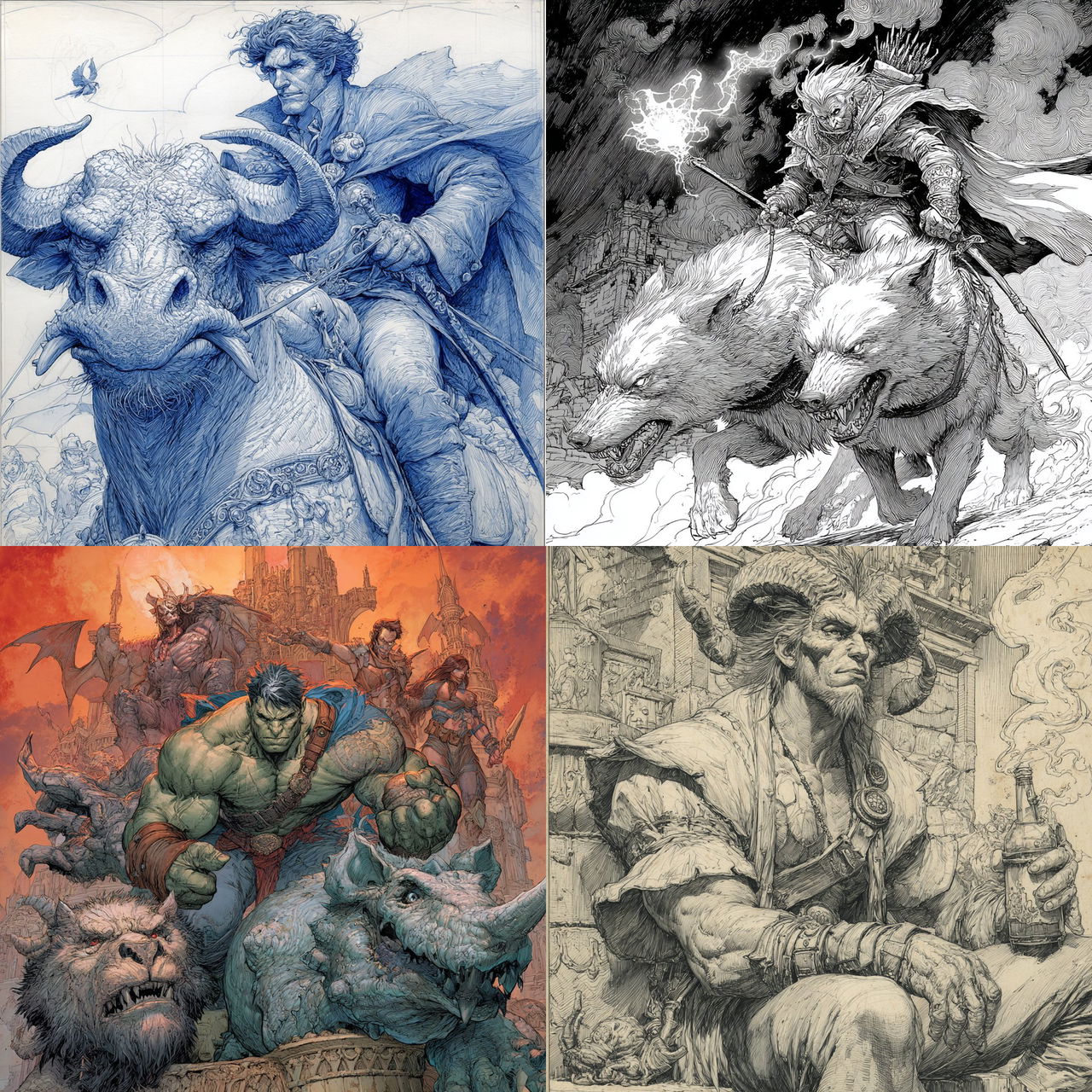 Marc Silvestri style, Midjourney V7, render 1 of 4