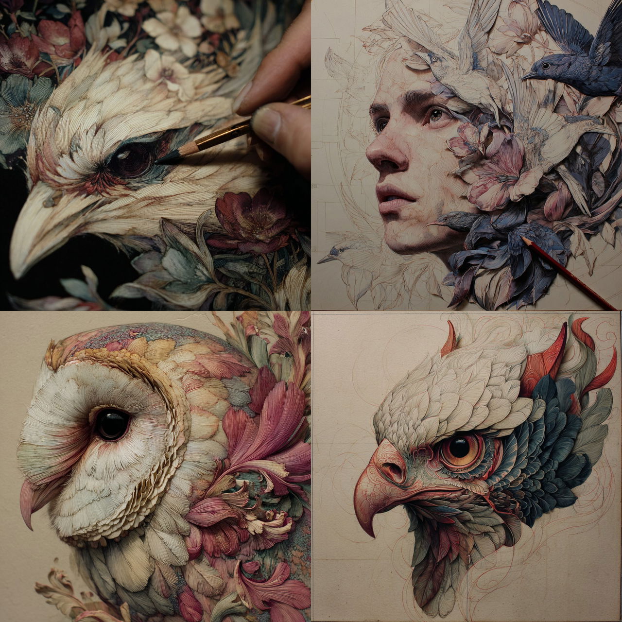 Marco Mazzoni style, Midjourney V7, render 1 of 4