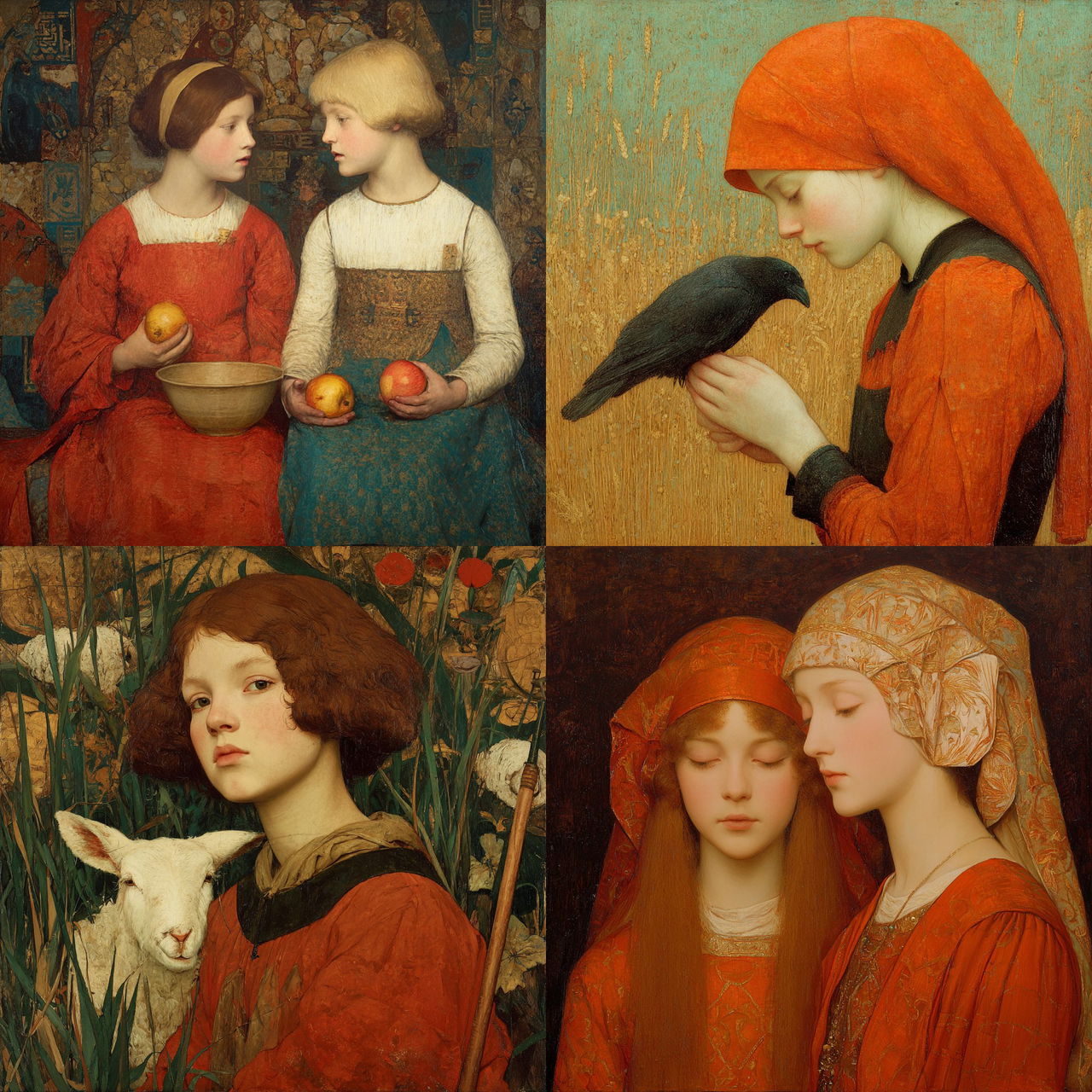 Marianne Stokes style, Midjourney V7, render 1 of 4