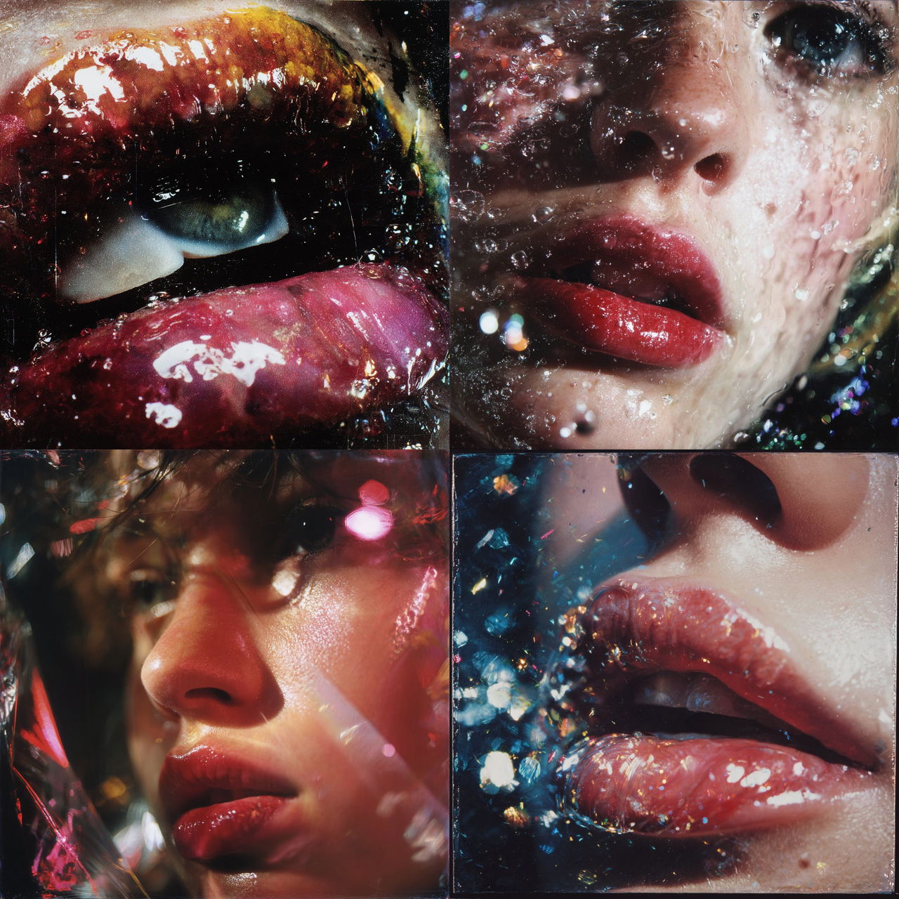 Marilyn Minter style, Midjourney V7, render 1 of 4