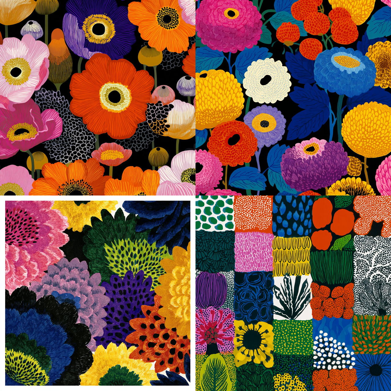 Marimekko style, Midjourney V7, render 1 of 4