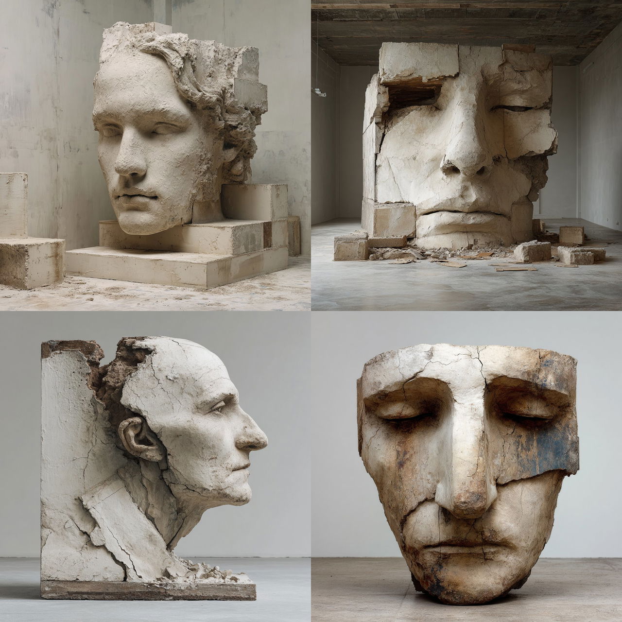 Mark Manders style, Midjourney V7, render 1 of 4