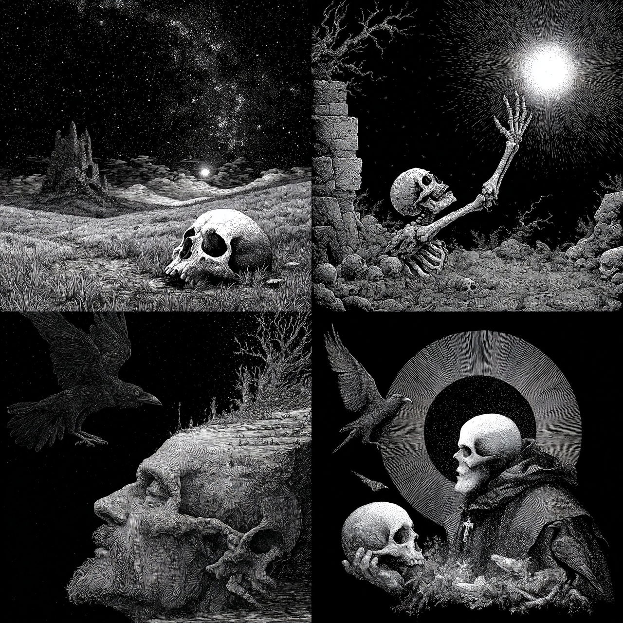 Mark Riddick style, Midjourney V7, render 1 of 4