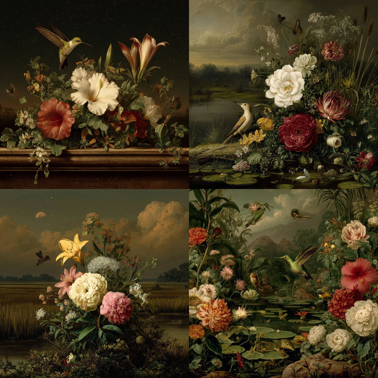 Martin Johnson Heade style, Midjourney V7, render 1 of 4