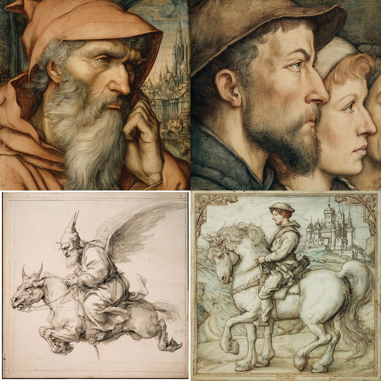 Martin Schongauer style, Midjourney V7, render 1 of 4