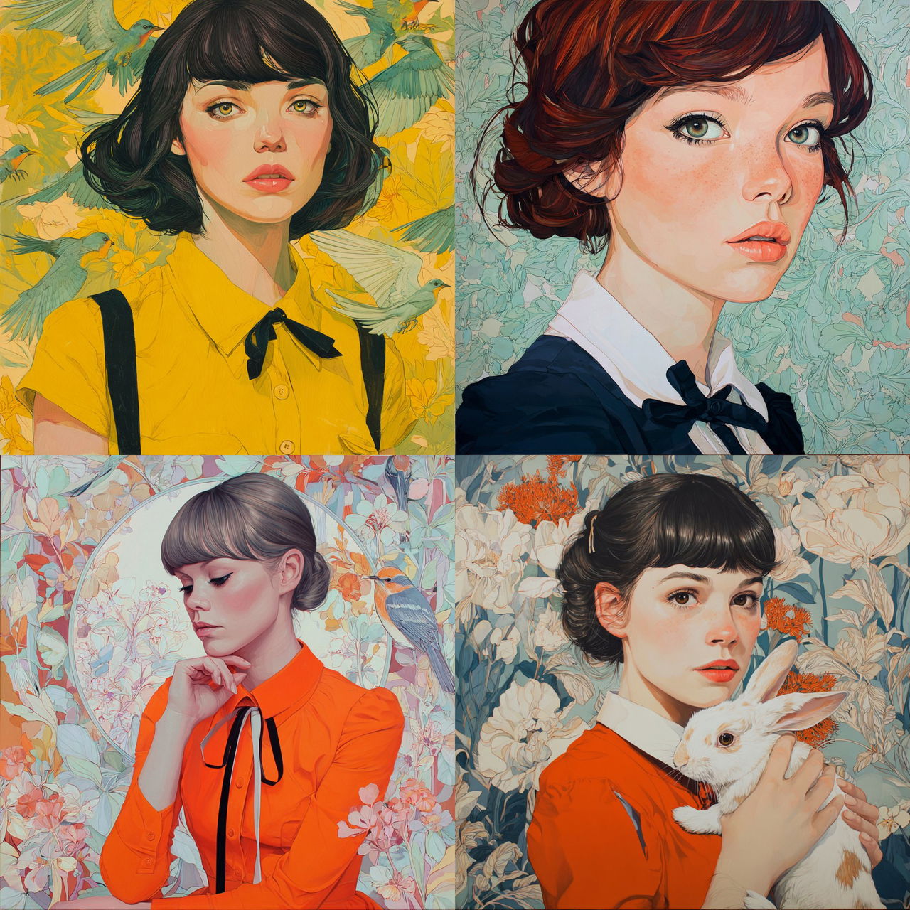 Martine Johanna style, Midjourney V7, render 1 of 4