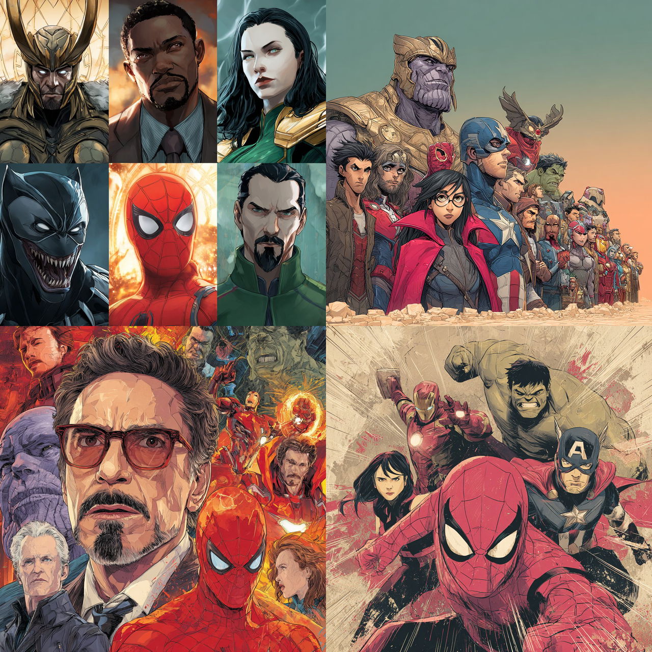 Marvel style, Midjourney V7, render 1 of 4