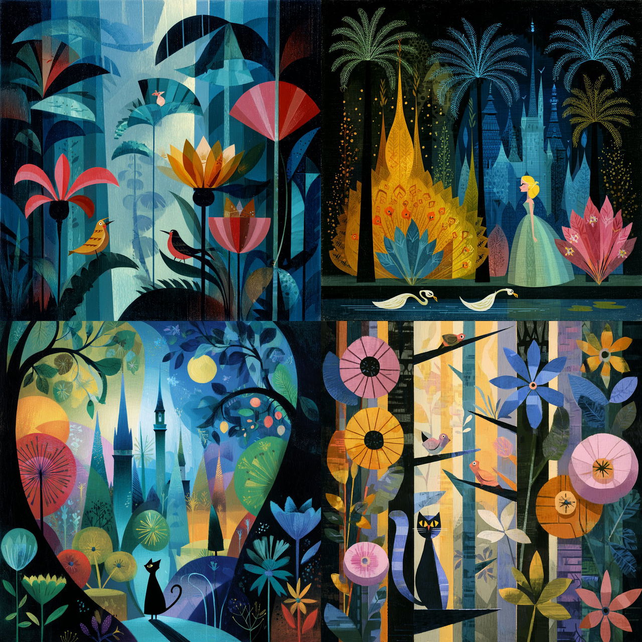 Mary Blair style, Midjourney V7, render 1 of 4