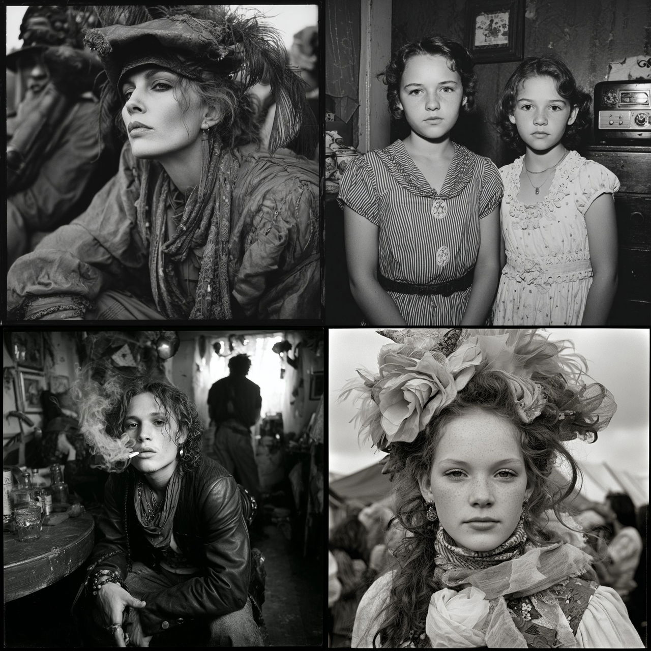 Mary Ellen Mark style, Midjourney V7, render 1 of 4