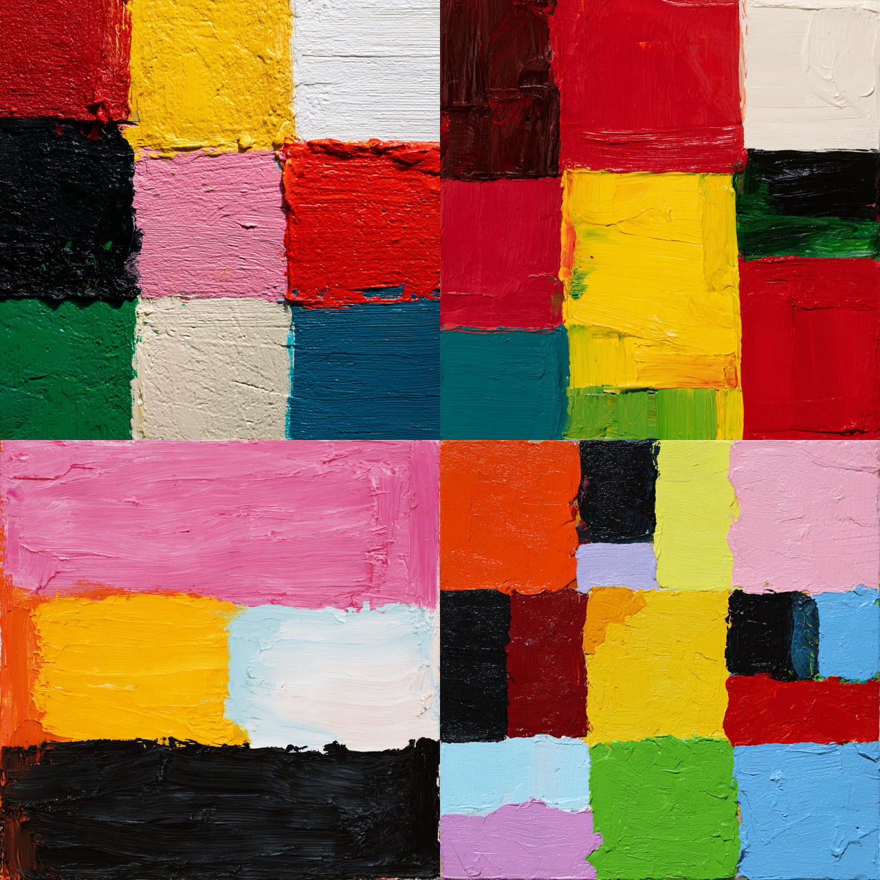 Mary Heilmann style, Midjourney V7, render 1 of 4