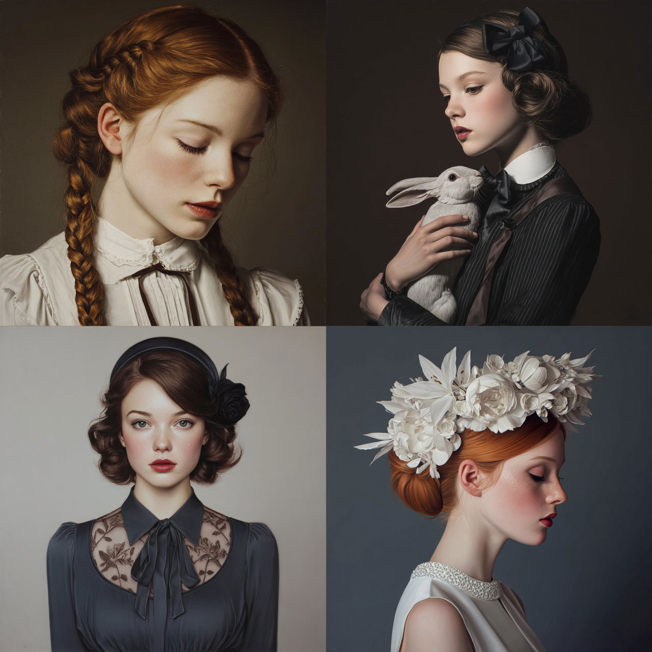 Mary Jane Ansell style, Midjourney V7, render 1 of 4