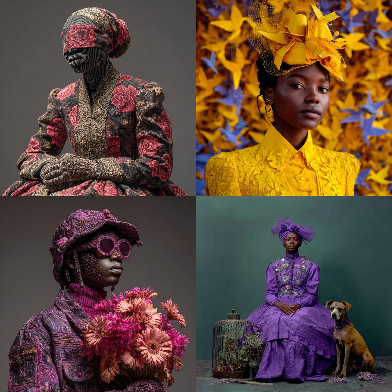 Mary Sibande style, Midjourney V7, render 1 of 4
