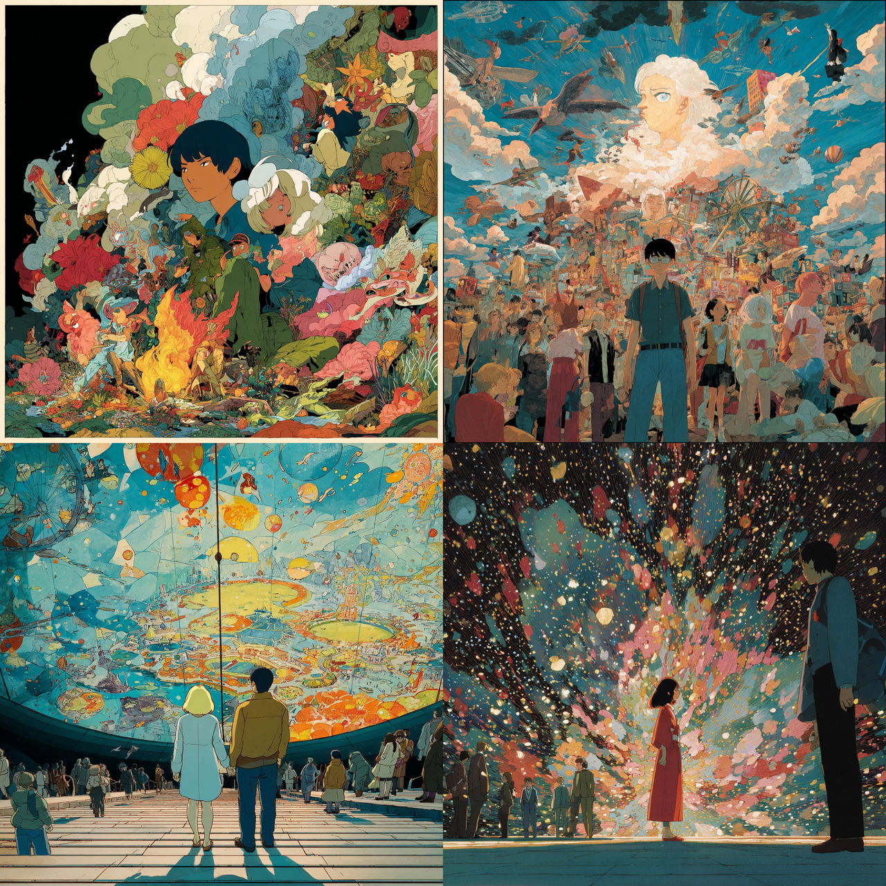 Masaaki Yuasa style, Midjourney V7, render 1 of 4
